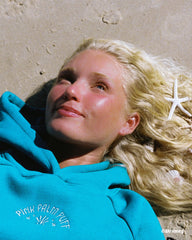 “Under the Sea” Relaxed Hoodie in Deep Blue