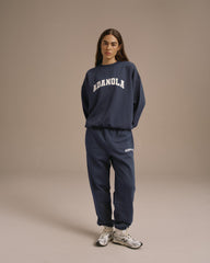 Varsity Oversized Sweatshirt - Washed Midnight Blue