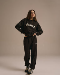 Varsity Oversized Sweatshirt - Black