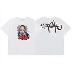 Travis Scott Oversized Hip Hop Style Short Sleeve Tee