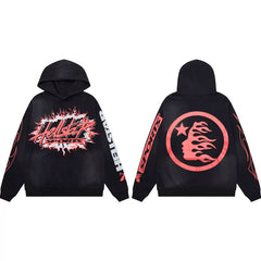 Hellstar Red Circular Portrait Logo Hoodie