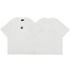 Broken Planet American High Street Trendy Brand Summer Embroidered Letter Logo Loose Cotton White Short sleeved T-shirt