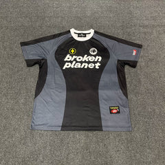 Broken Planet American High Street Trendy Brand Summer Badge Embroidered Color Match Jersey Retro Casual Short Sleeve T-shirt