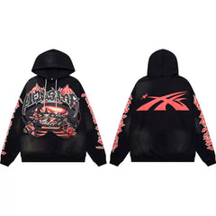 Hellstar Retro Graphic Print Hoodie