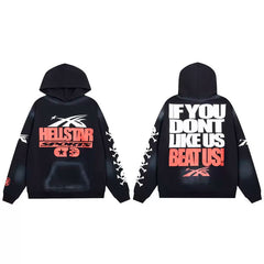 Hellstar Black Statement Slogan Hoodie