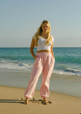 Puff Sweatpants in Pink