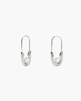Silver Petite Safety Pin Earrings