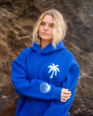 "Hawaii Hibiscus" Hoodie in Oceanic