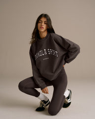 AS Oversized Sweatshirt - Washed Coffee Bean
