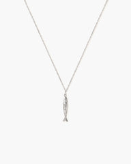 Silver Anchovy Necklace