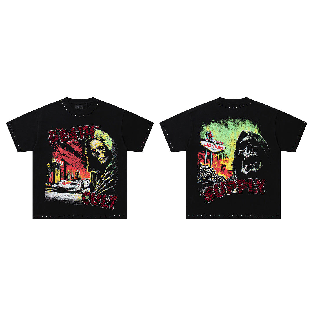 Supply Street Legacy Rhinestone Oversized Graphic Tee