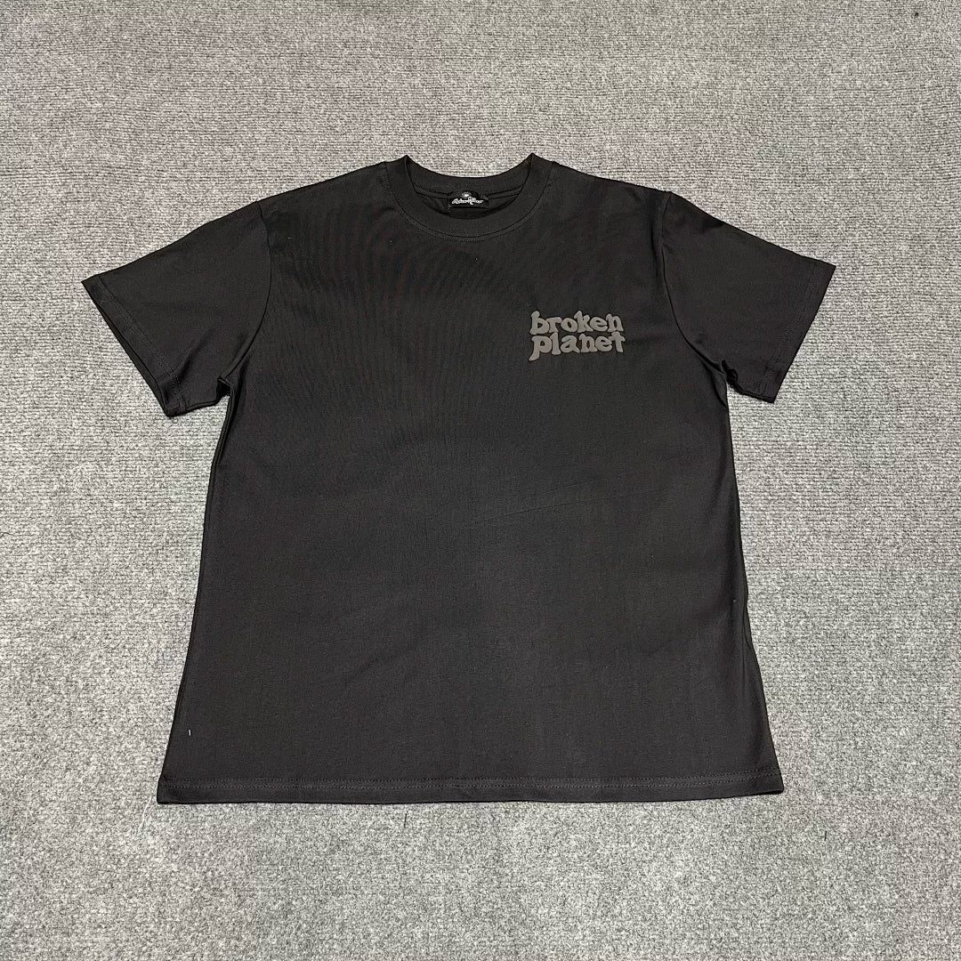 Broken Planet High Street Summer Leisure Foam Letter Printed Loose Cotton Short sleeved T-shirt for Men and Women