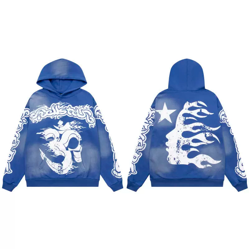 Hellstar Skull Flame Artwork Hoodie