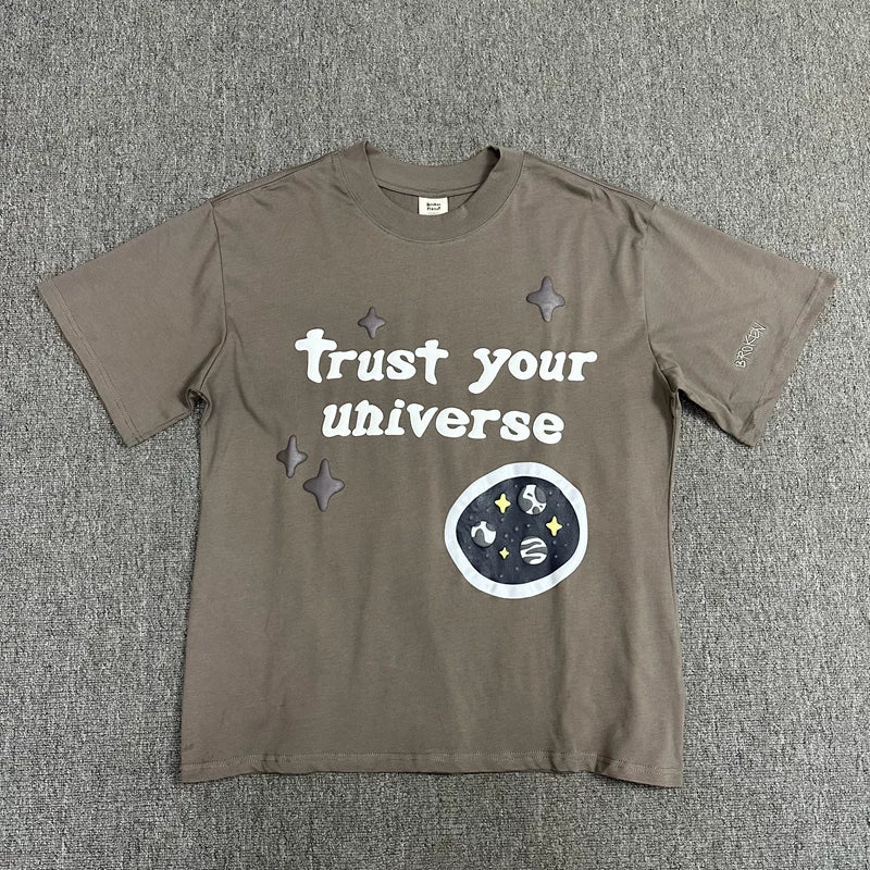 Broken Planet niche trendy brand American high street couple fun foam printed pure cotton short sleeved T-shirt