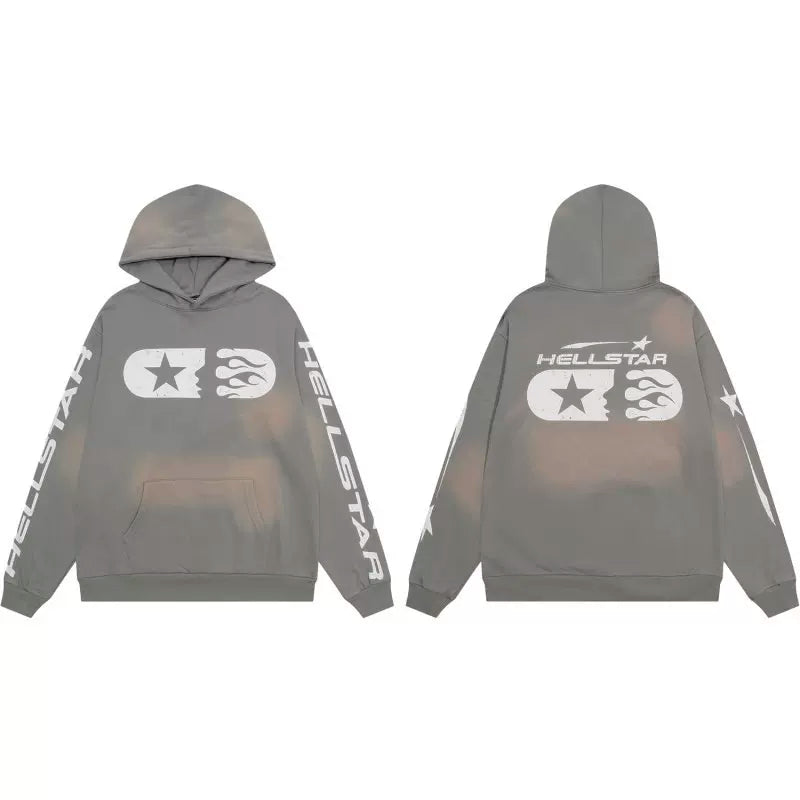 Hellstar Vintage Washed Split Symbol Hoodie