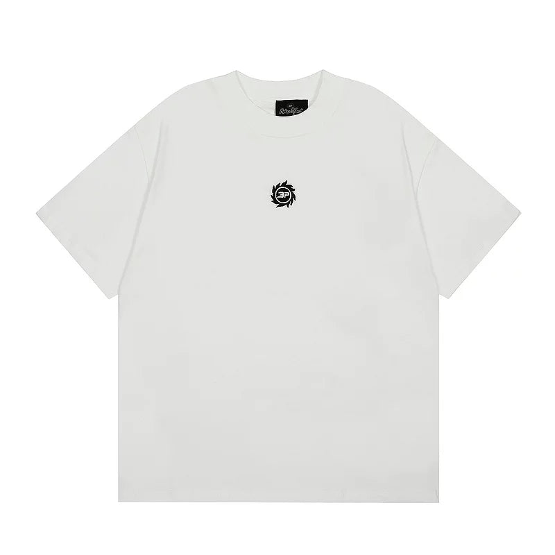 Broken Planet American High Street Trendy Brand Summer Embroidered Letter Logo Loose Cotton White Short sleeved T-shirt