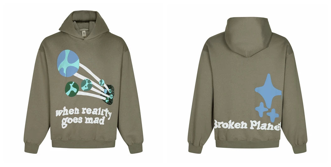 Broken Planet Creative Graphic Hoodie