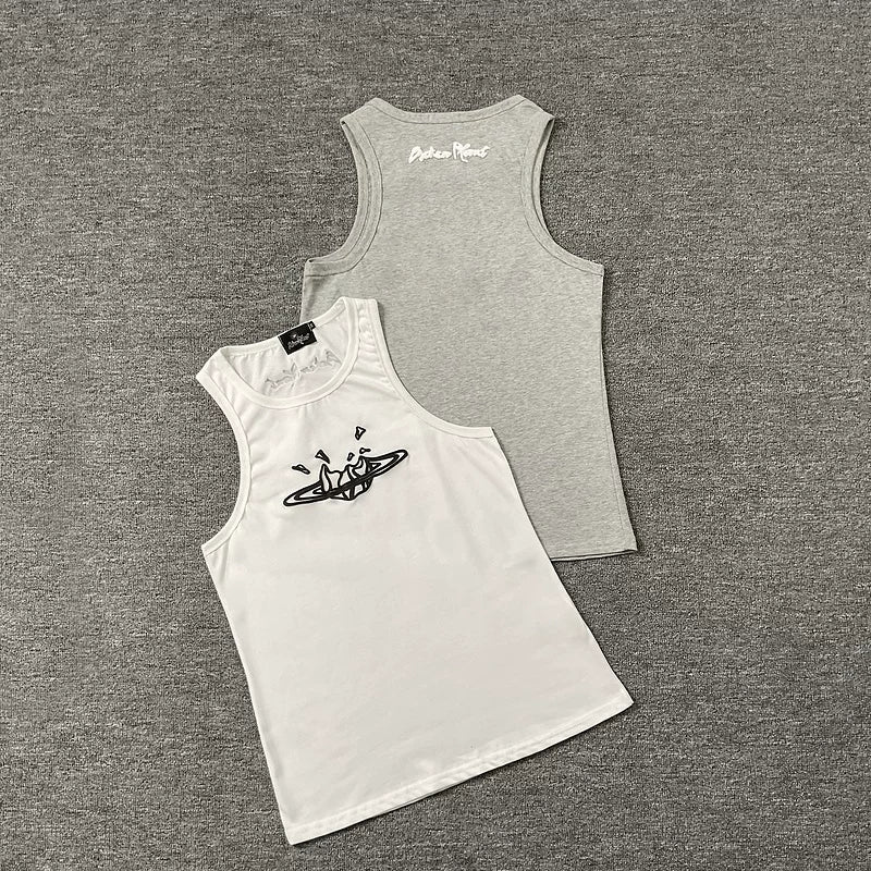 Broken planet, trendy high street, summer sports and leisure, pure cotton base shirt, sleeveless vest, sweatshirt top