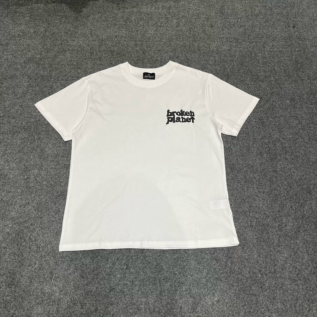 Broken Planet High Street Summer Leisure Foam Letter Printed Loose Cotton Short sleeved T-shirt for Men and Women