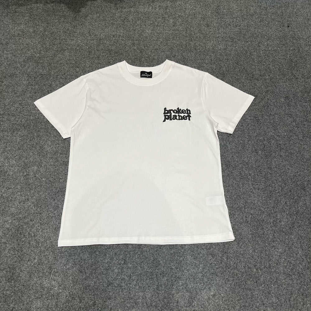 Broken Planet High Street Summer Leisure Foam Letter Printed Loose Cotton Short sleeved T-shirt for Men and Women