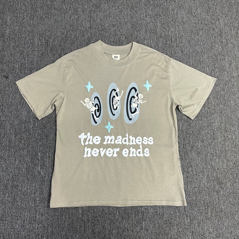 Broken Planet niche trendy brand American high street couple fun foam printed pure cotton short sleeved T-shirt