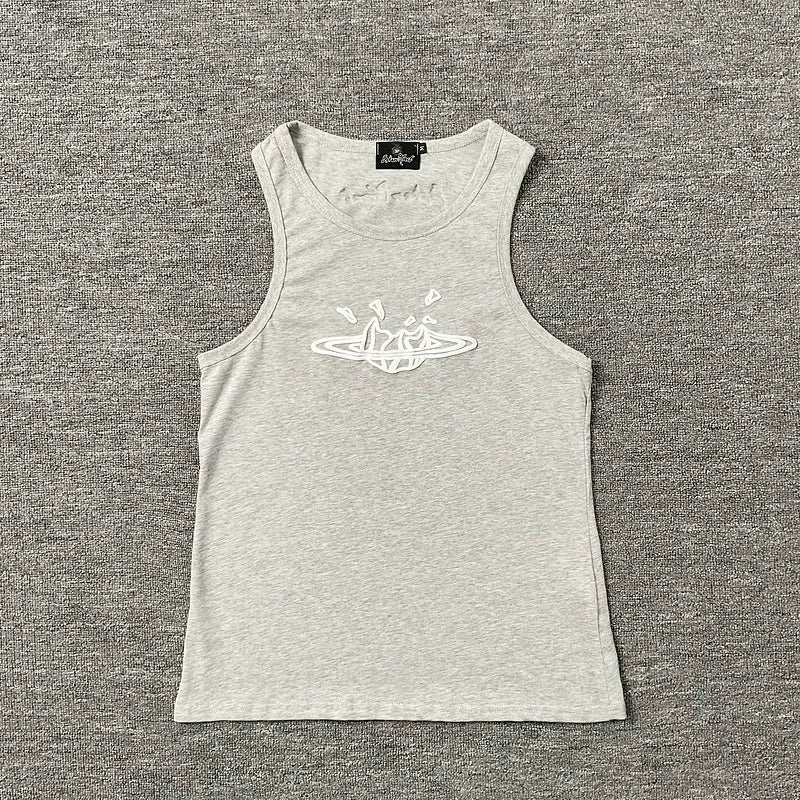 Broken planet, trendy high street, summer sports and leisure, pure cotton base shirt, sleeveless vest, sweatshirt top