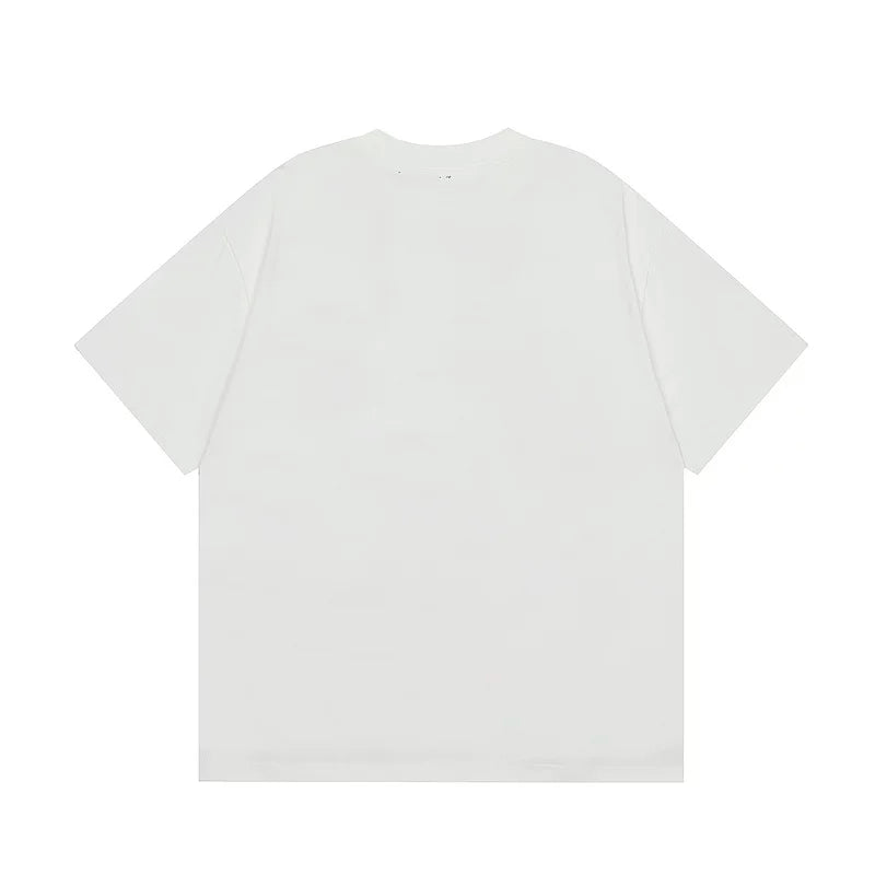 Broken Planet American High Street Trendy Brand Summer Embroidered Letter Logo Loose Cotton White Short sleeved T-shirt