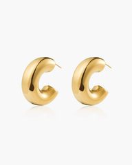 Chunky Hoop Earrings in Silver