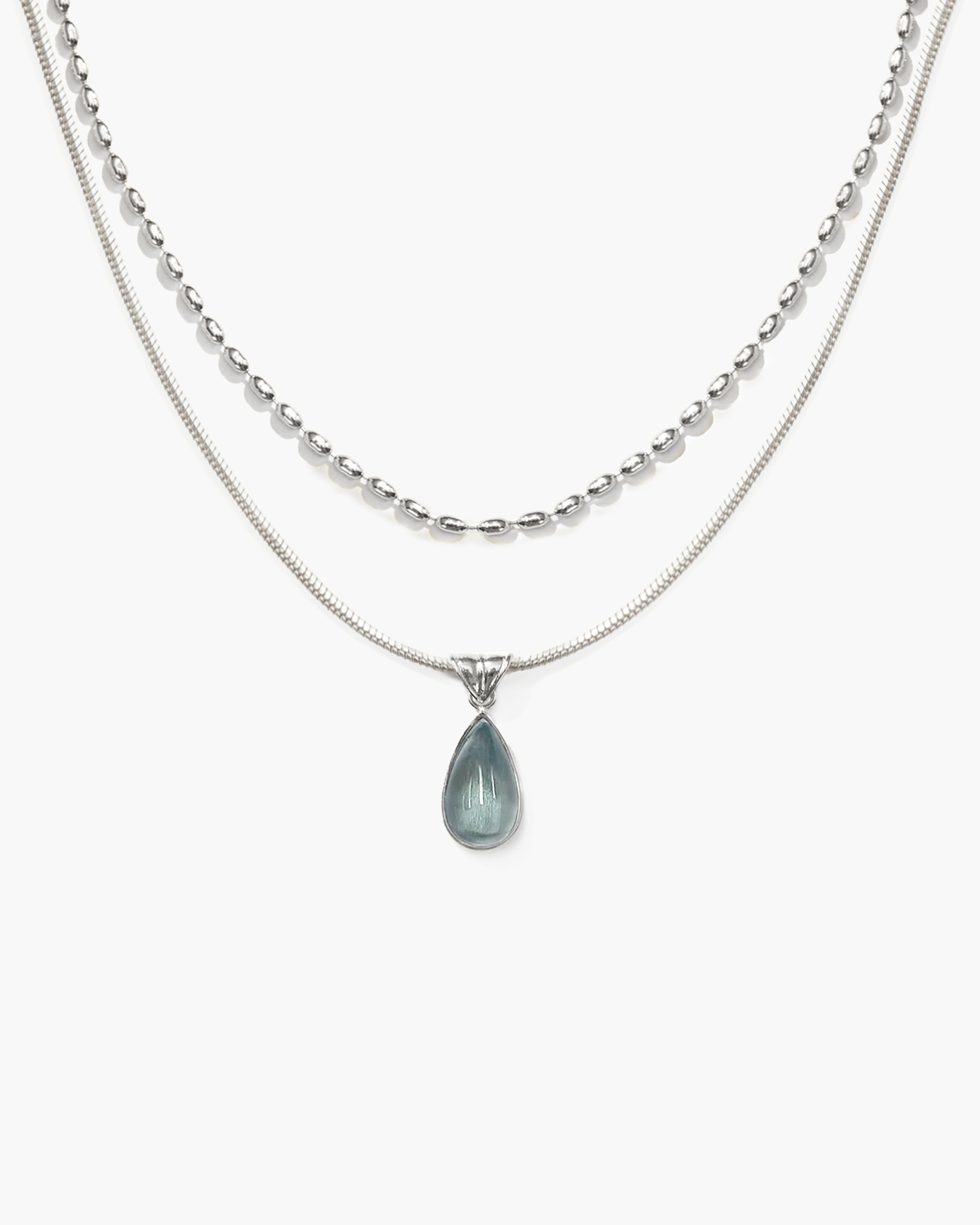 Waterdrop Necklace in Marine Blue
